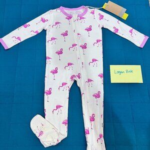 Kyte Baby Flamingo Zippered Footie 12-18mo NWT NEW